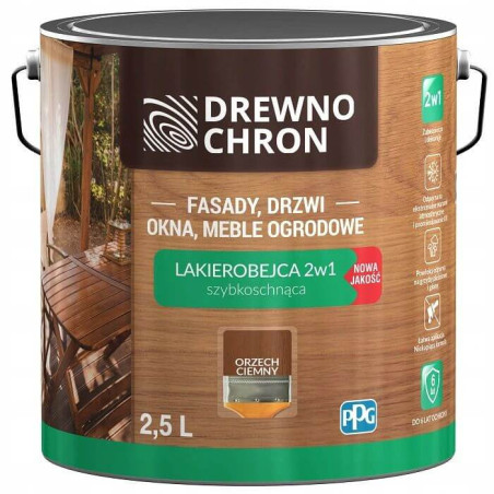 Lakierobejca 2w1 Orzech Ciemny 2.5L Drewnochron