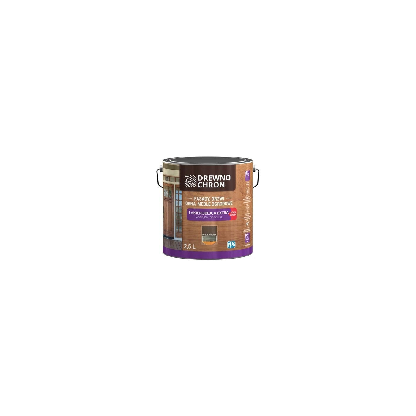 Lakierobejca Extra Palisander 2,5L Drewnochron