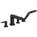 4-Otworowa Bateria Na Brzeg Wanny Talis E Czarny Mat 71748670 Hansgrohe