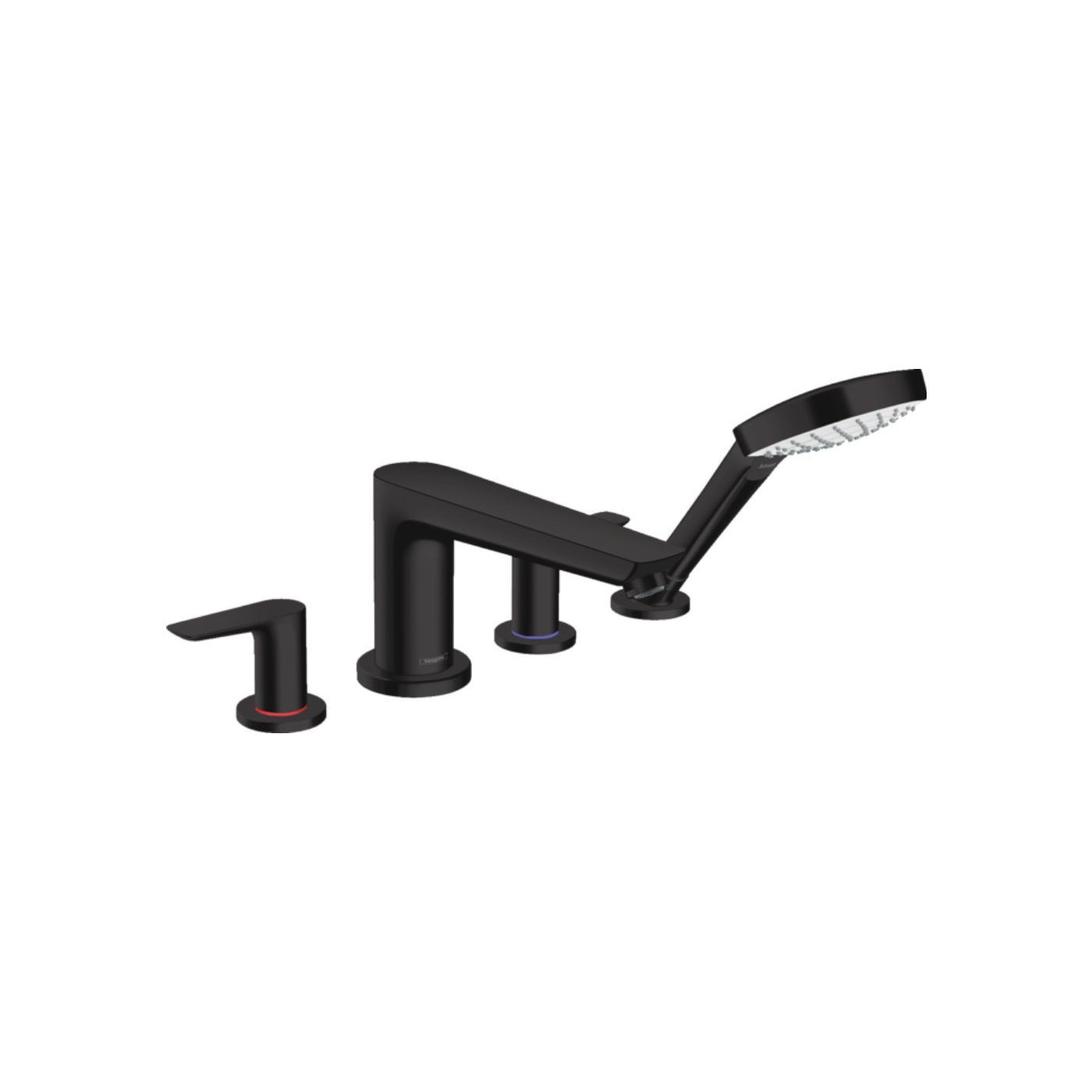 4-Otworowa Bateria Na Brzeg Wanny Talis E Czarny Mat 71748670 Hansgrohe