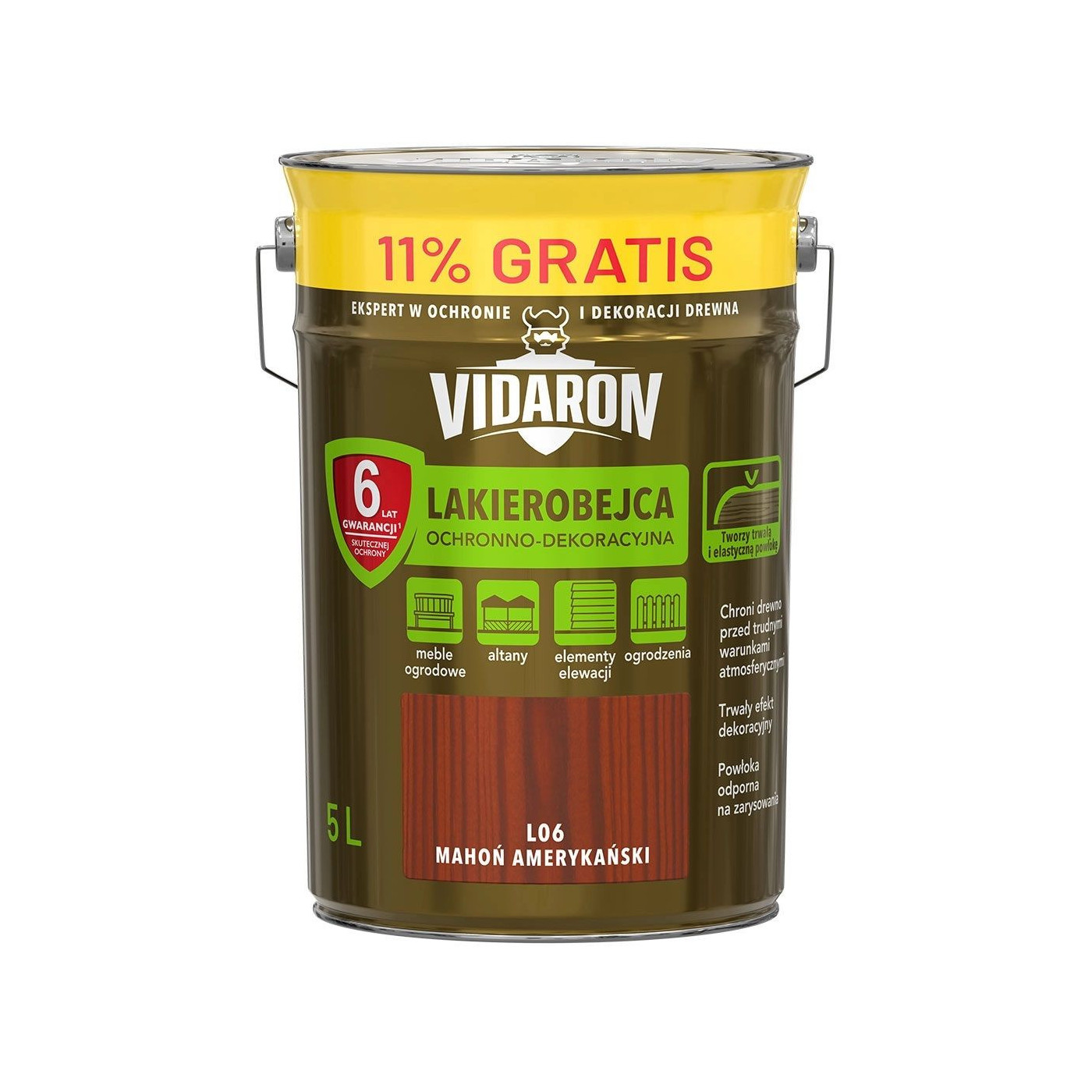 Lakierobejca Mahoń Amerykański L06 5L Vidaron