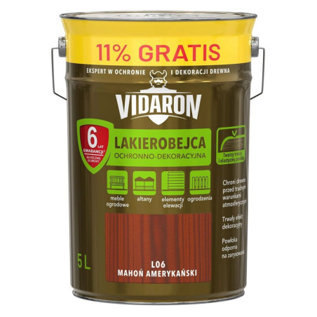Lakierobejca Mahoń Amerykański L06 5L Vidaron