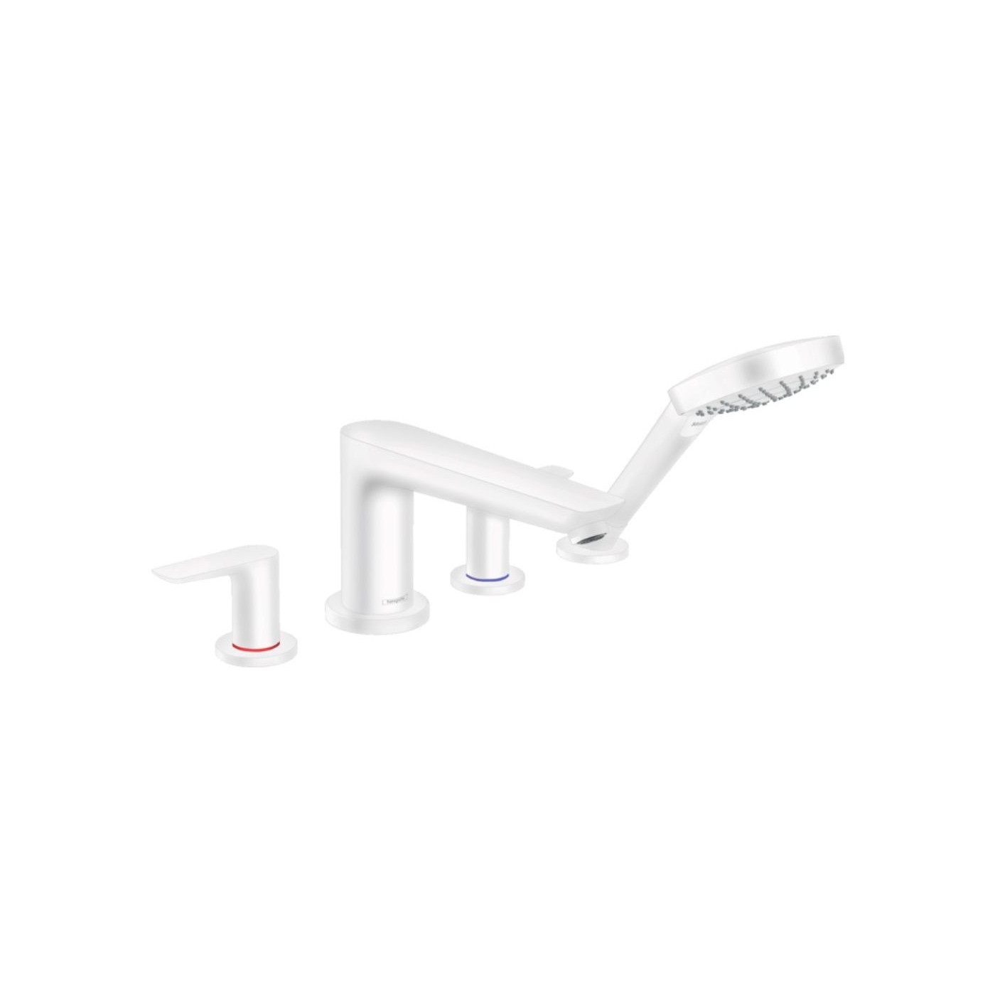 4-Otworowa Bateria Na Brzeg Wanny Talis E Biały Mat 71748700 Hansgrohe