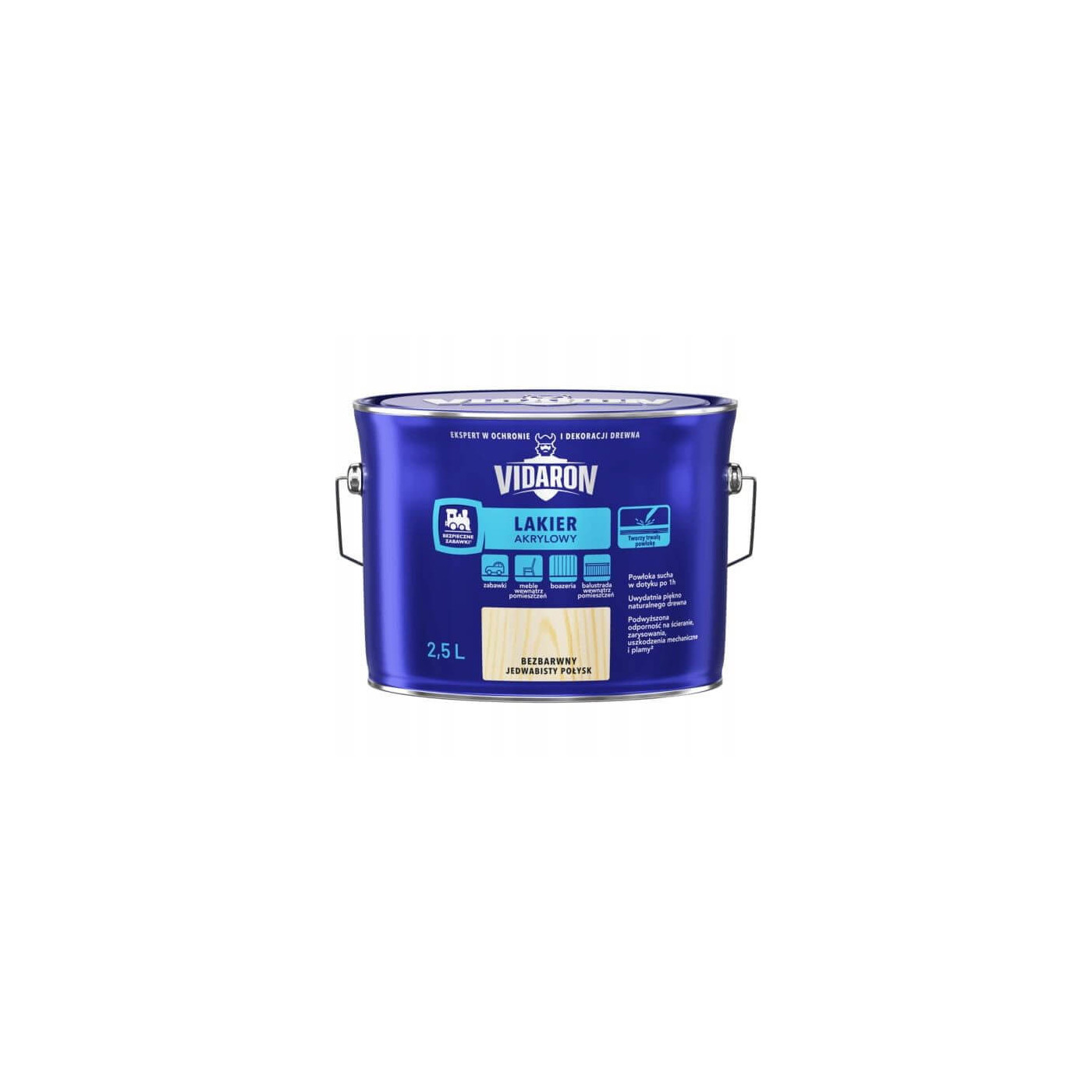Lakier Akrylowy Do Drewna Bezbarwny 2,5L Vidaron
