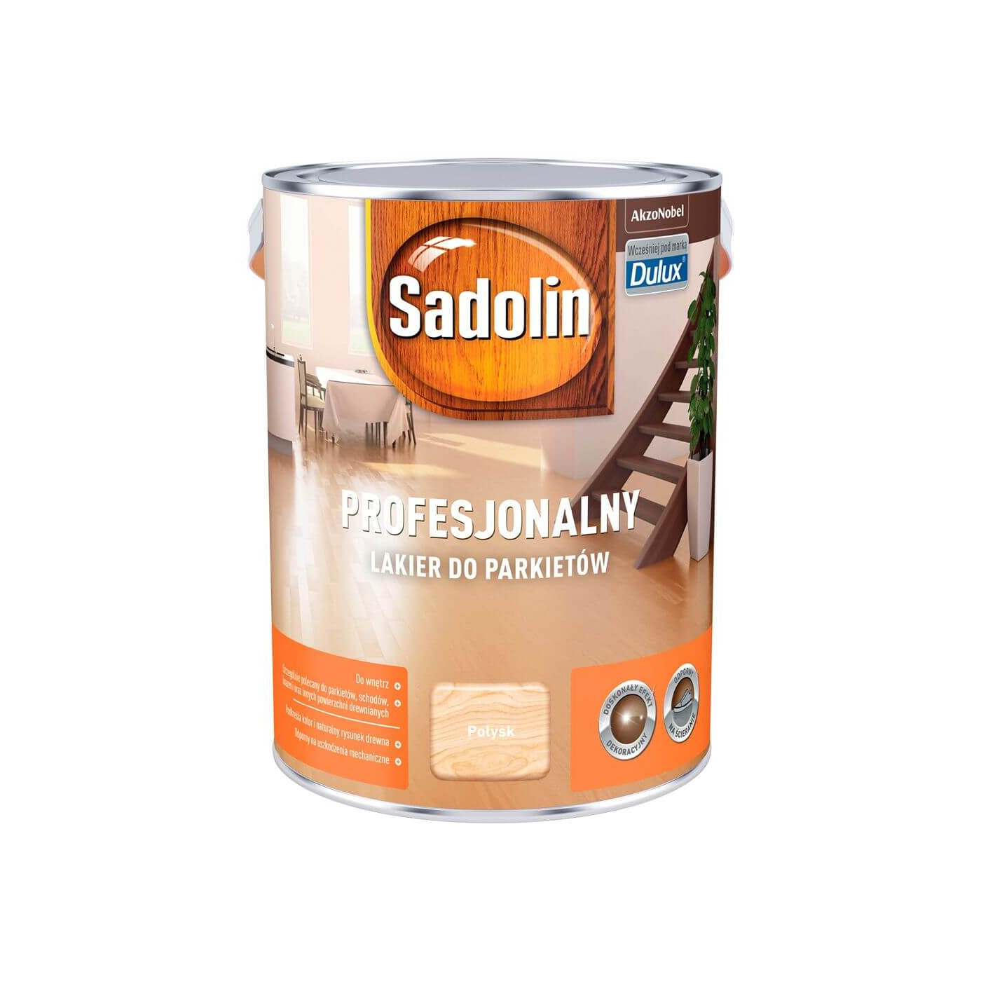 Lakier Profesjonalny Do Parkietów Połysk 5L Sadolin