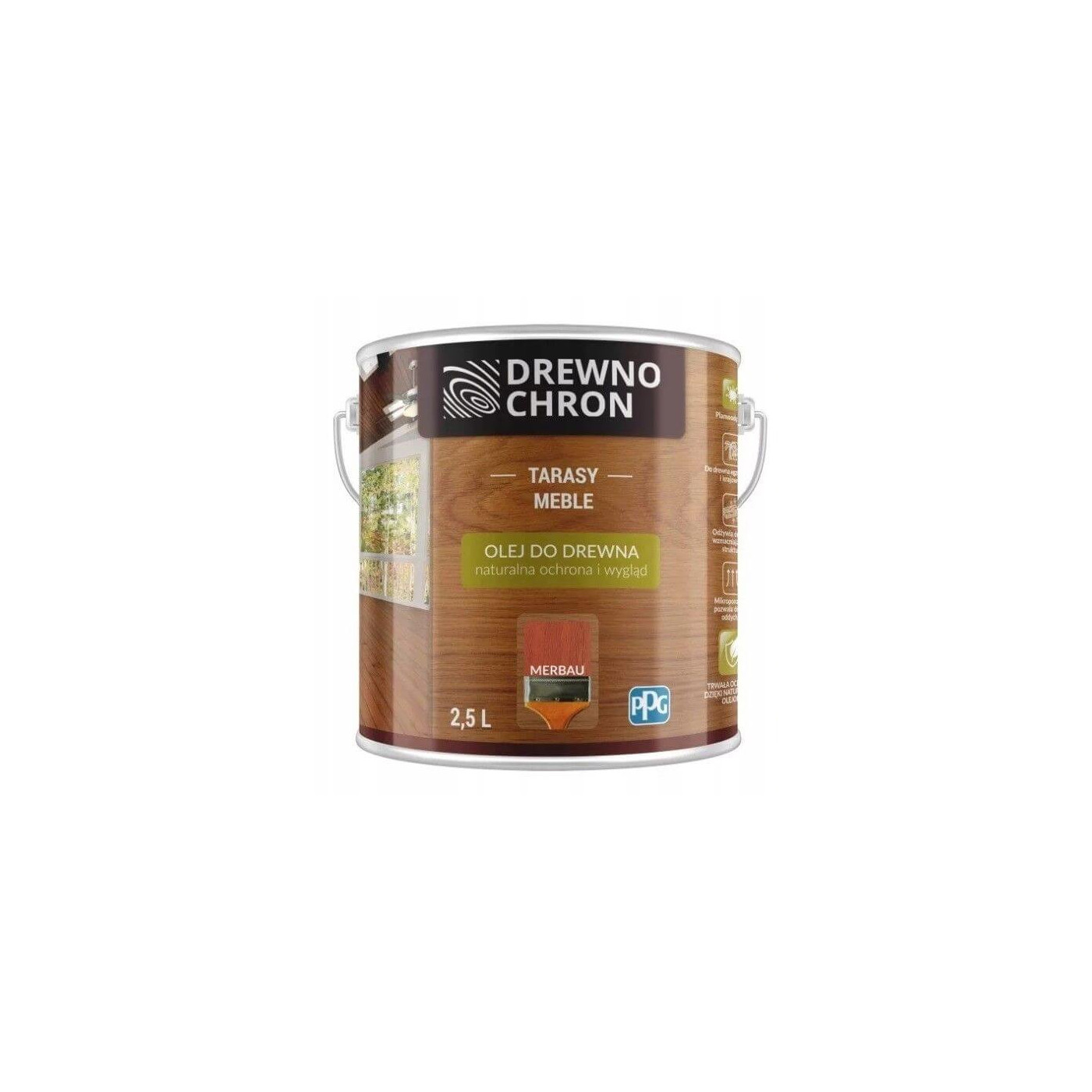 Olej Do Drewna Merbau 2,5L Drewnochron