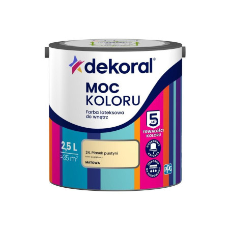 Farba Lateksowa Moc Koloru Piasek Pustyni 2,5l Dekoral
