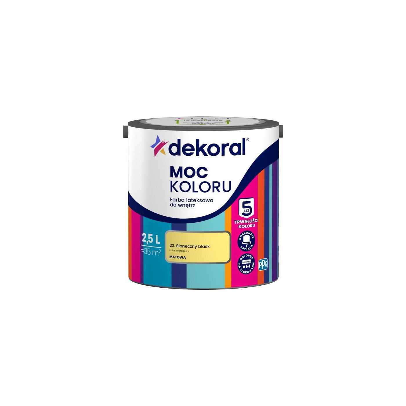 Farba Lateksowa Moc Koloru Słoneczny Blask 2,5l Dekoral