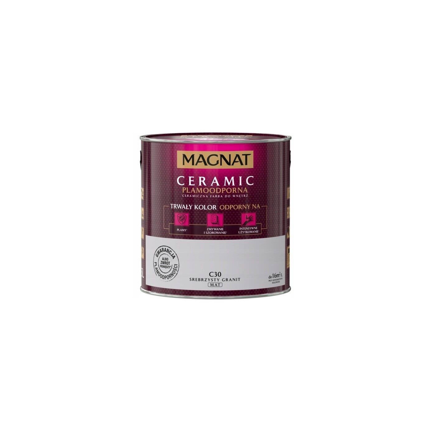 Farba Ceramiczna Magnat Ceramic C30 Srebrzysty Granit 2,5l