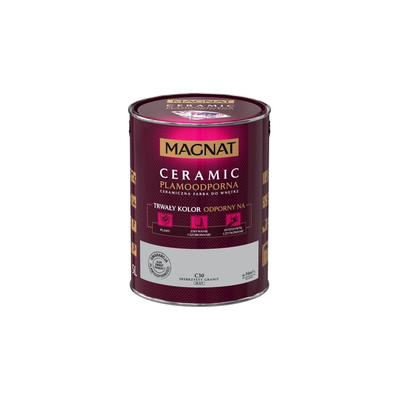 Farba Ceramiczna Magnat Ceramic C30 Srebrzysty Granit 5l