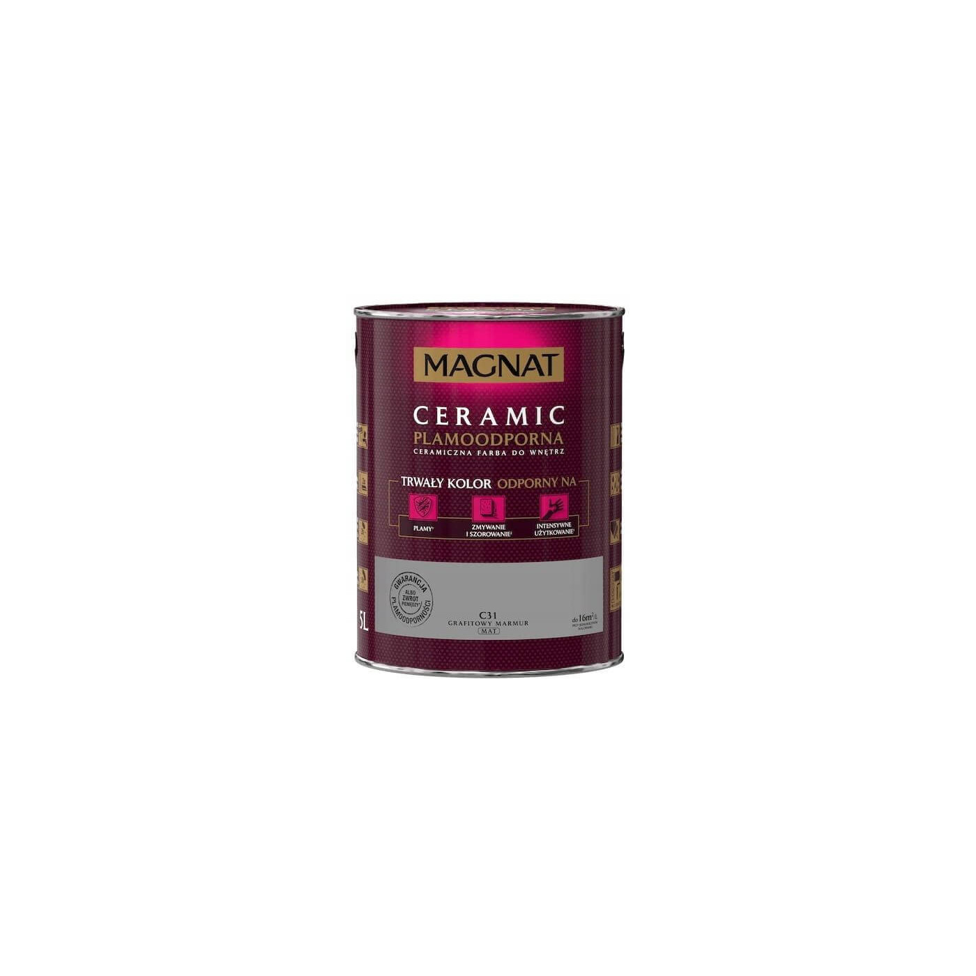 Farba Ceramiczna Magnat Ceramic C31 Grafitowy Marmur 5l