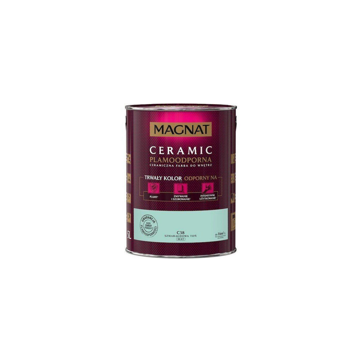 Farba Ceramiczna Magnat Ceramic C38 Szmaragdowa Toń 5l