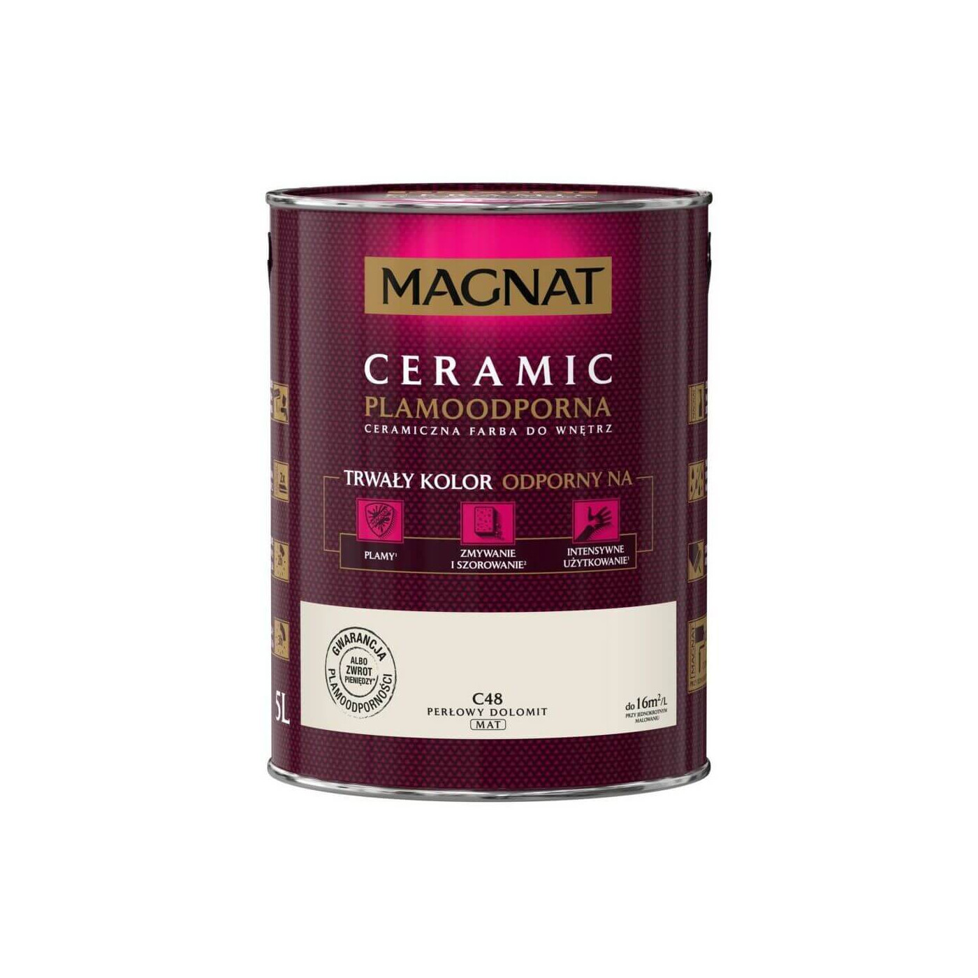 Farba Ceramiczna Magnat Ceramic C48 Perłowy Dolomit 5l
