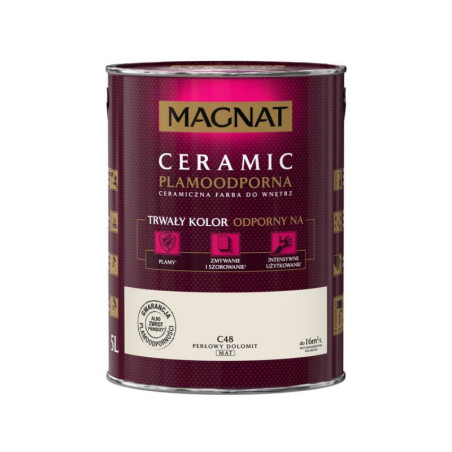 Farba Ceramiczna Magnat Ceramic C48 Perłowy Dolomit 5l