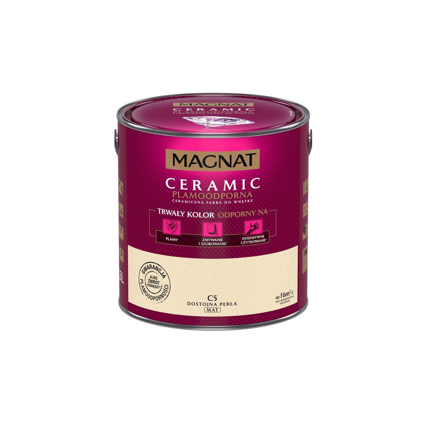 Farba Ceramiczna Magnat Ceramic C5 Dostojna Perła 2,5l