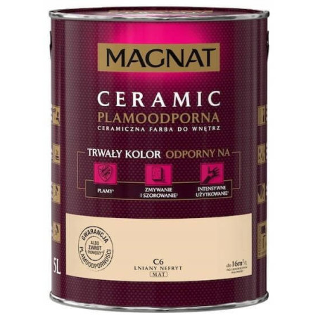 Farba Ceramiczna Magnat Ceramic C6 Lniany Nefryt 5l