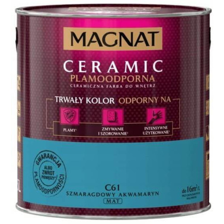 Farba Ceramiczna Magnat Ceramic C61 Szmaragdowy Akwamaryn 2,5l