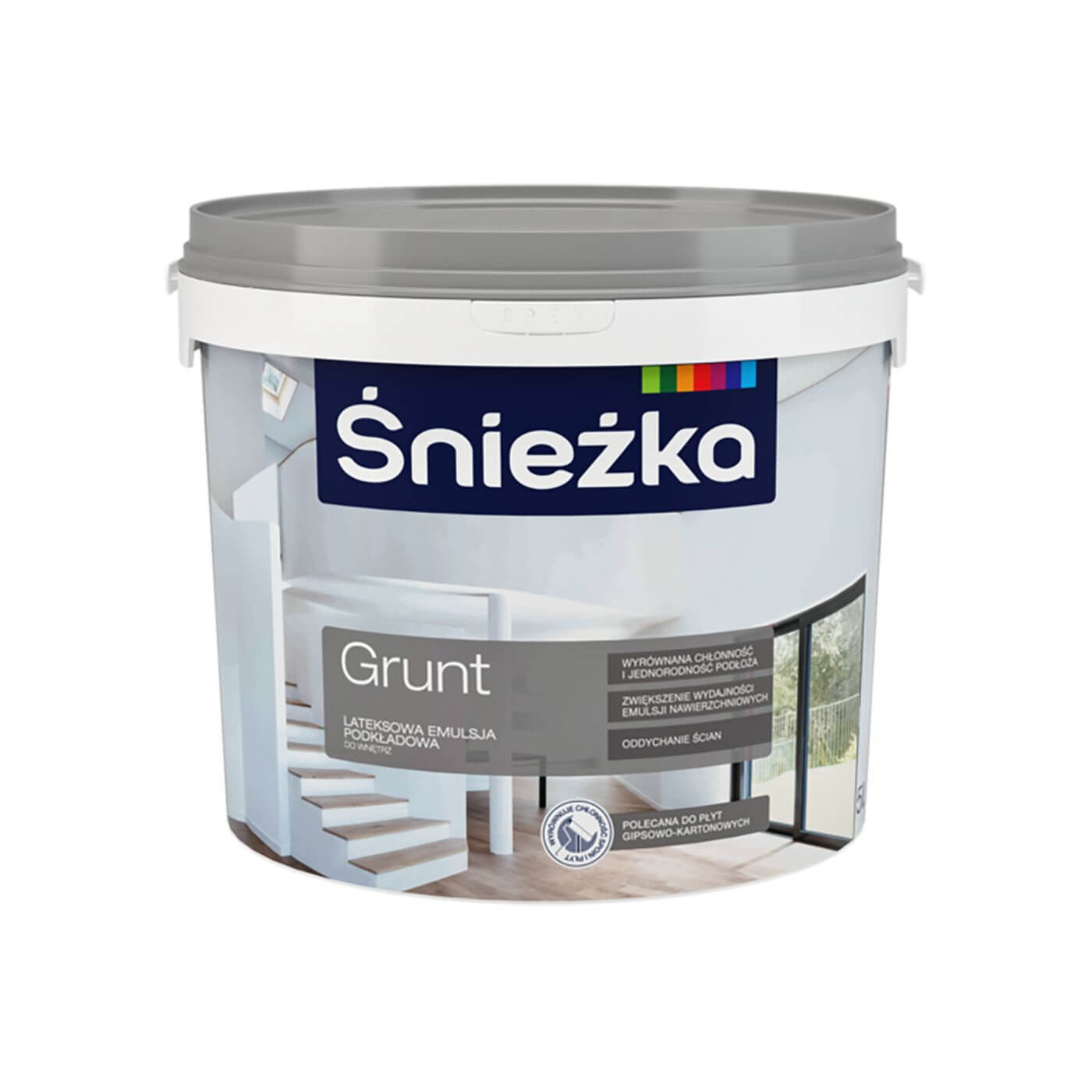 Emulsja Lateksowa Grunt Biała 5l Śnieżka
