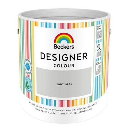 Farba Lateksowa Designer Colour Light Grey 2,5L Beckers