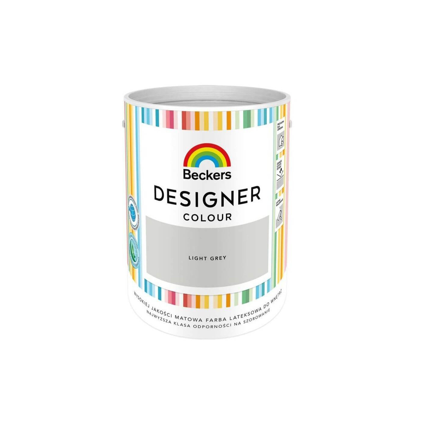 Farba Lateksowa Designer Colour Light Grey 5L Beckers