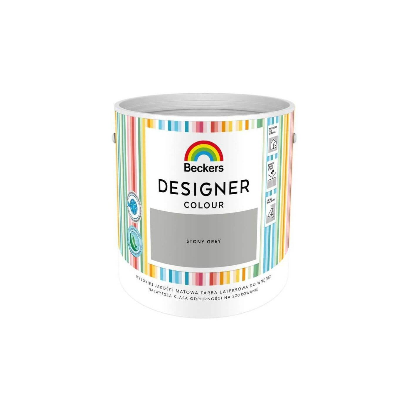 Farba Lateksowa Designer Colour Stony Grey 2,5L Beckers