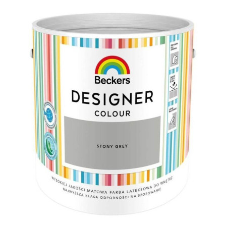 Farba Lateksowa Designer Colour Stony Grey 2,5L Beckers