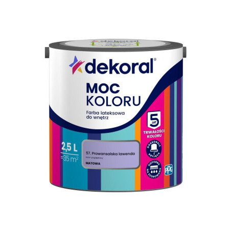 Farba Lateksowa Moc Koloru Prowansalska Lawenda 2,5l Dekoral