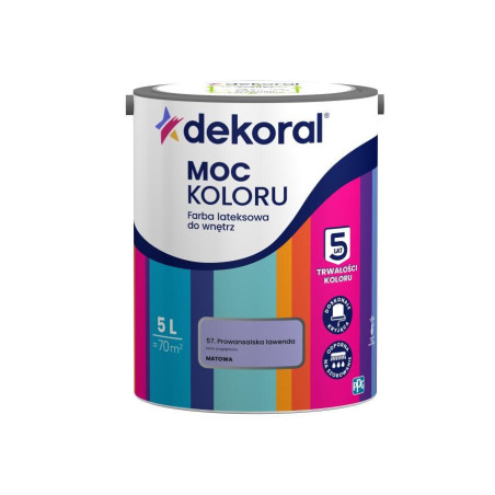 Farba Lateksowa Moc Koloru Prowansalska Lawenda 5l Dekoral