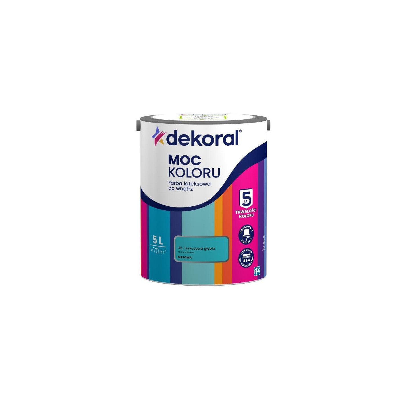 Farba Lateksowa Moc Koloru Turkusowa Głębia 5l Dekoral