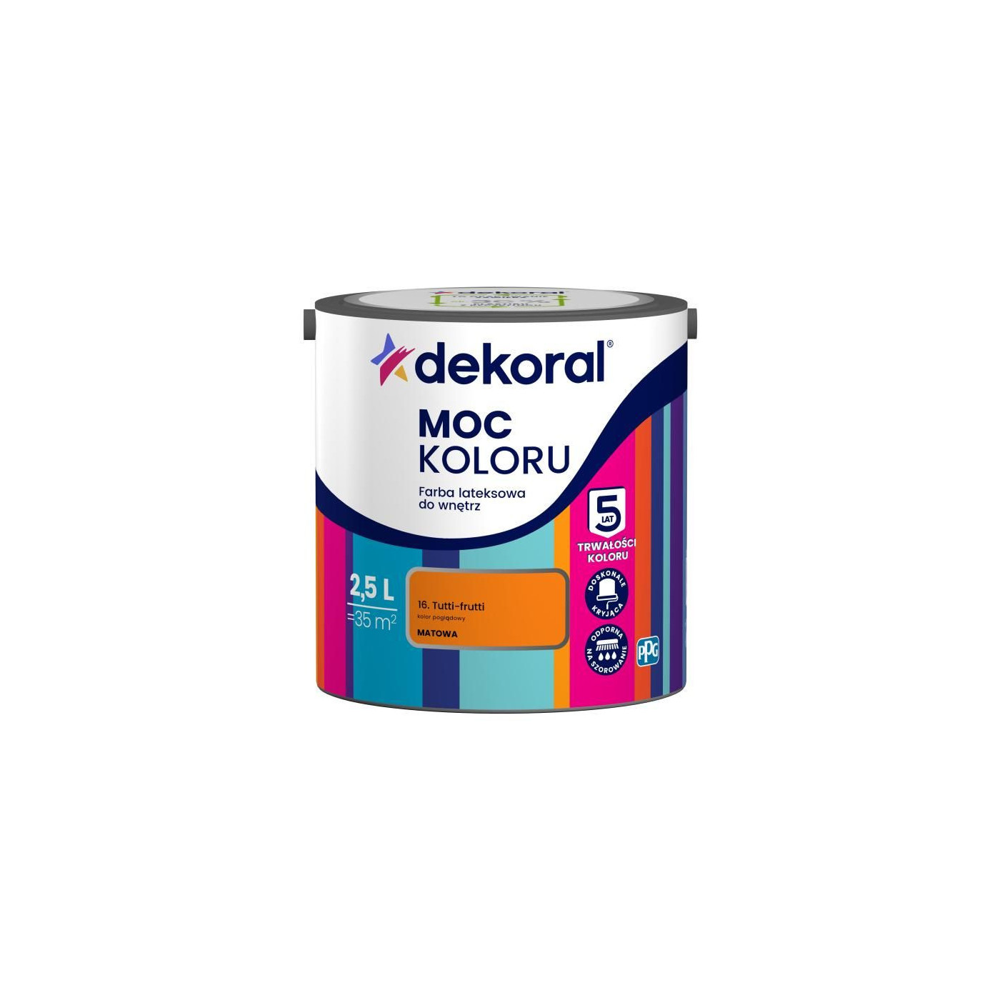 Farba Lateksowa Moc Koloru Tutti-frutti 2,5l Dekoral