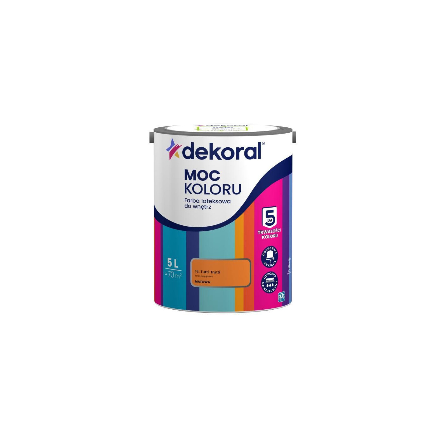 Farba Lateksowa Moc Koloru Tutti-frutti 5l Dekoral