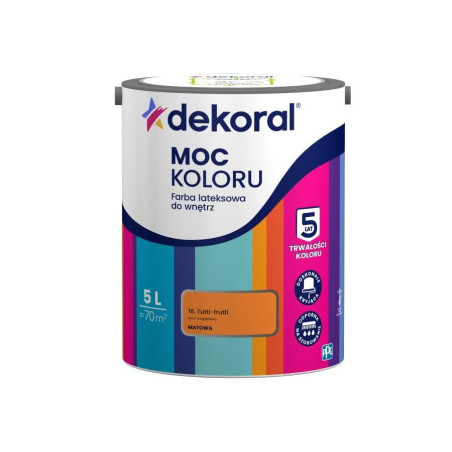Farba Lateksowa Moc Koloru Tutti-frutti 5l Dekoral