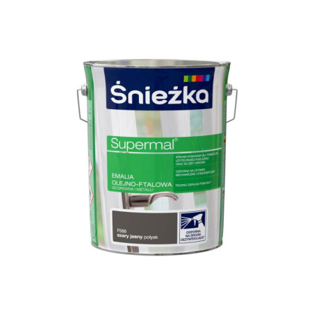 Emalia Olejno-Ftalowa Supermal Szary Jasny F566 0,8L Połysk Śnieżka