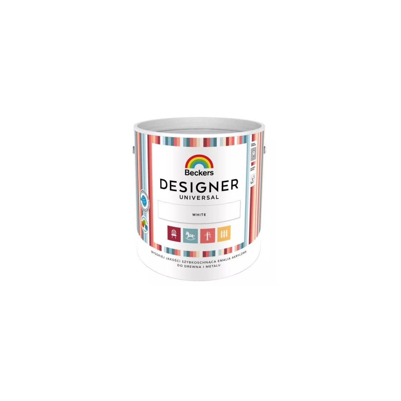 Emalia Akrylowa Designer Universal White 2,5L Beckers