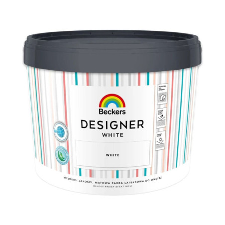 Farba Lateksowa Designer White 10L Beckers