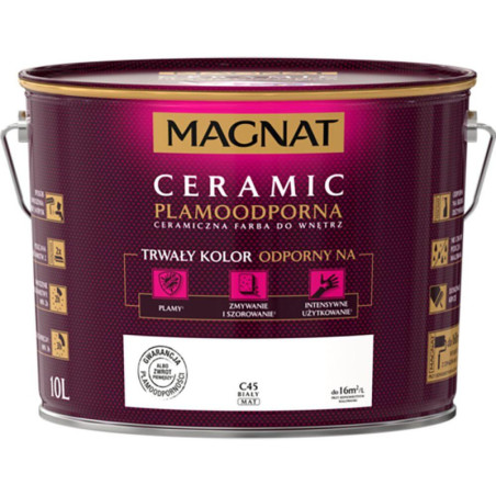 Farba Ceramiczna C45 Biała 10L Magnat