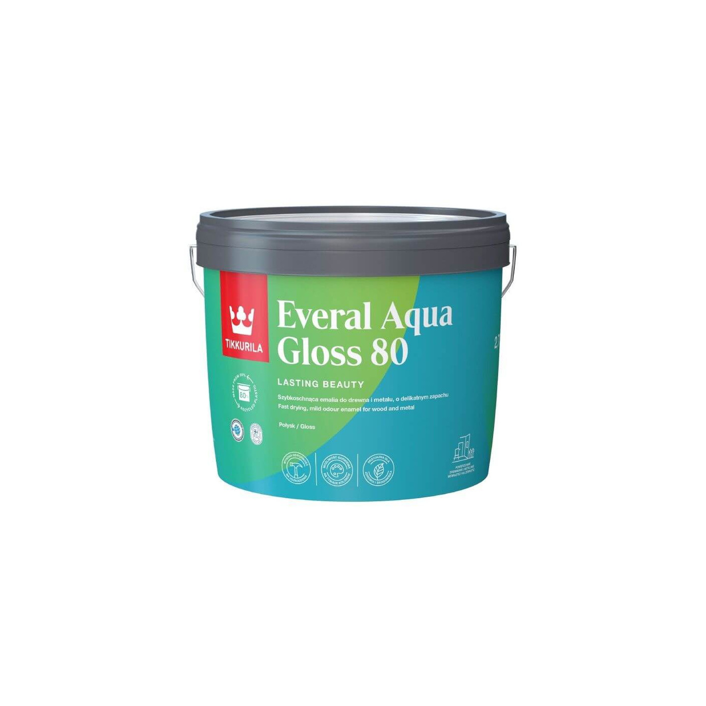 Emalia Akrylowa Everal Aqua Gloss 2,7L Baza-C Tikkurila