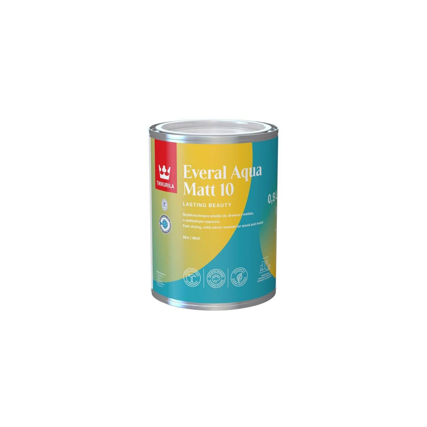 Emalia Akrylowa Everal Aqua Mat 0,9L Baza-C Tikkurila