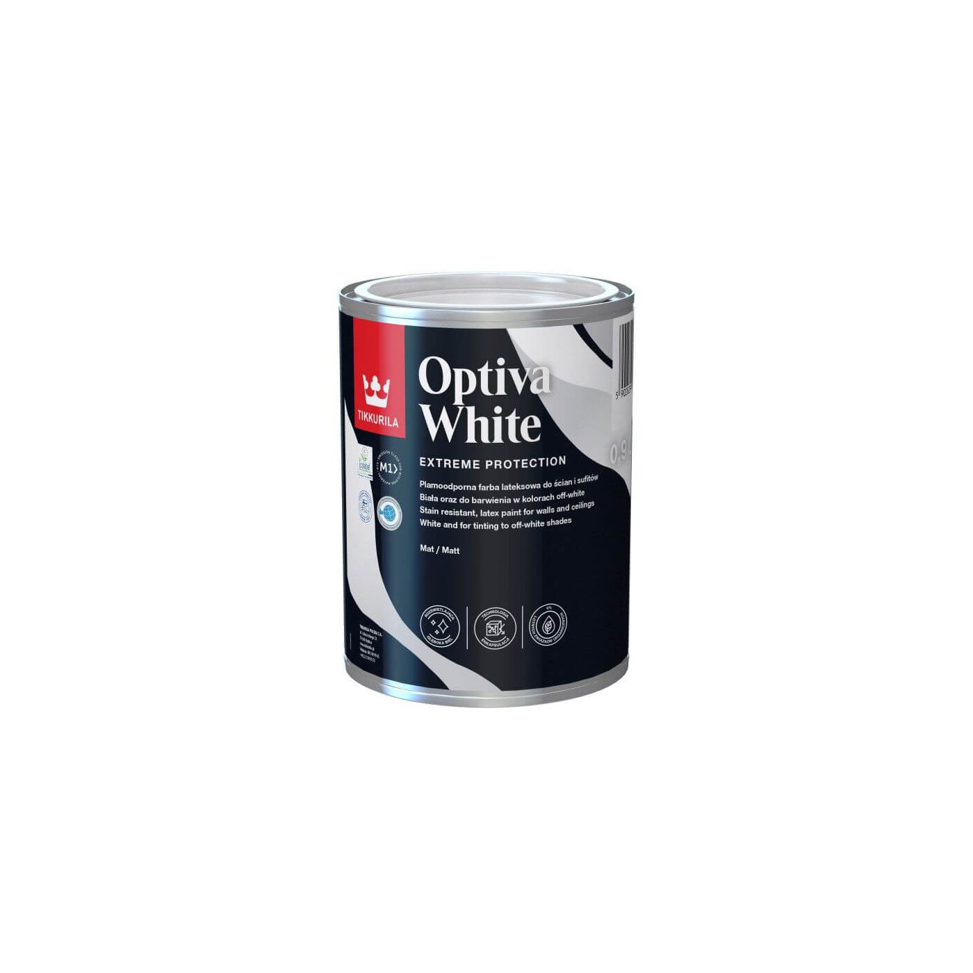 Farba Lateksowa Optiva White 0,9L Tikkurila