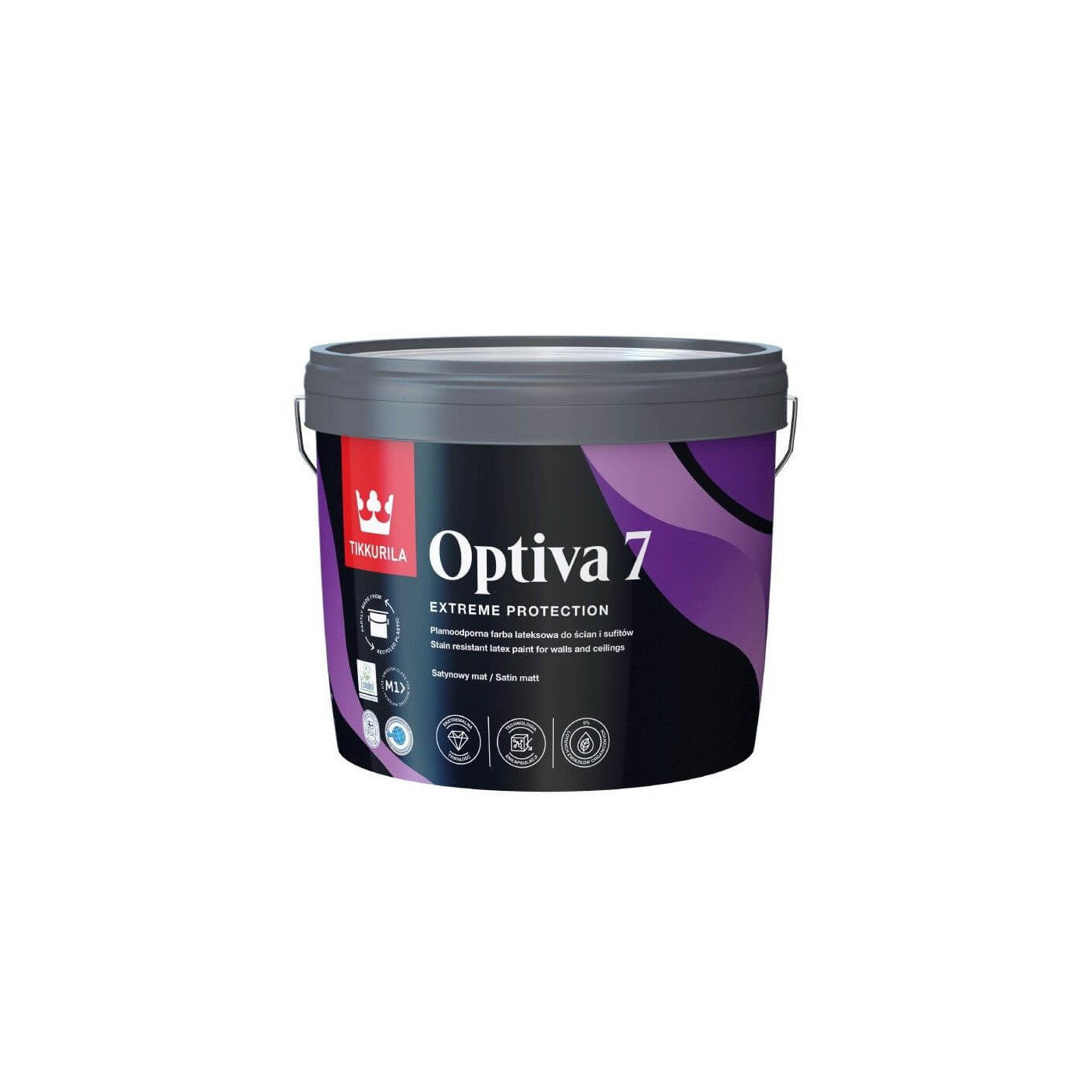 Farba Lateksowa Optiva 7 Satin Matt 9L Baza-A Tikkurila