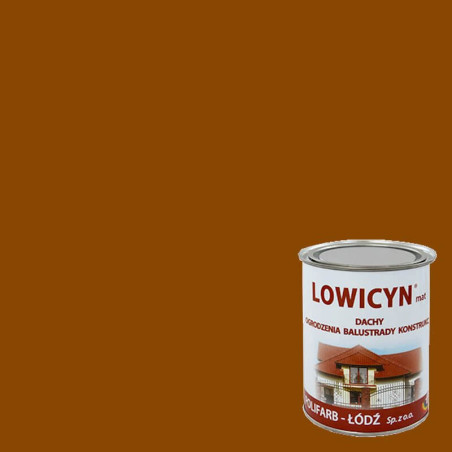 Farba Lowicyn Czerwony Tlenkowy RAL3009 0,8L Polifarb Łódź