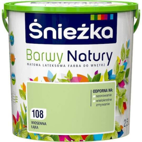 Farba Lateksowa Barwy Natury Wiosenna Łąka 2,5L Śnieżka