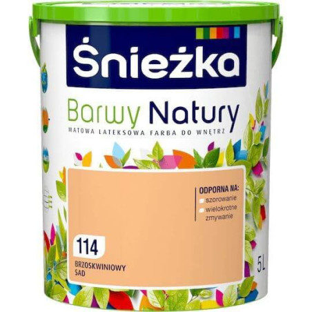 Farba Lateksowa Barwy Natury Brzoskwiniowy Sad 5L Śnieżka