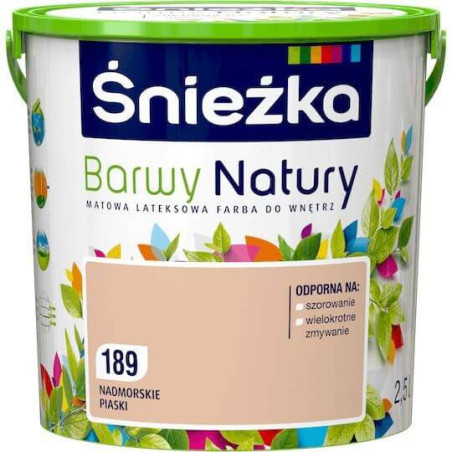 Farba Lateksowa Barwy Natury Nadmorskie Piaski 2,5L Śnieżka