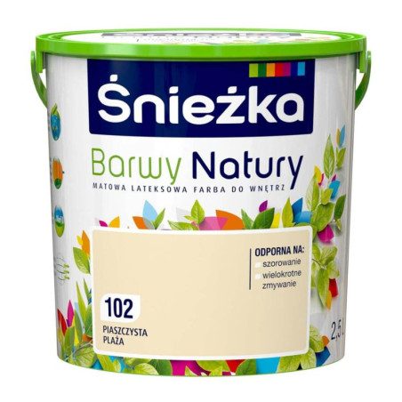 Farba Lateksowa Barwy Natury Piaszczysta Plaża 2,5L Śnieżka