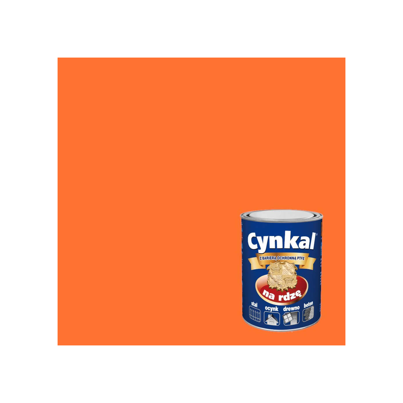 Farba Do Metalu Cynkal Pomarańczowy 0,7L Malexim