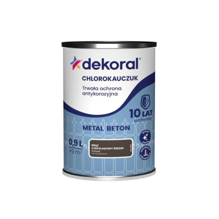 Emalia Chlorokauczukowa Strong Brązowy Czekoladowy Średni RAL 8017 0,9L Dekoral