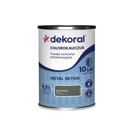 Emalia Chlorokauczukowa Strong Szary Średni RAL 7010 0,9L Dekoral