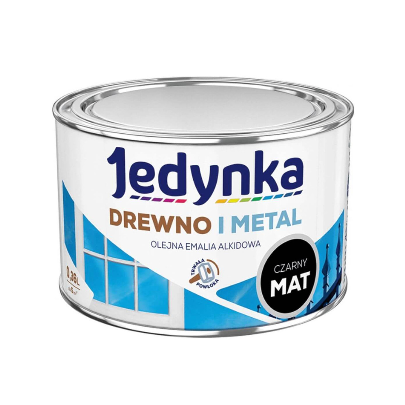 Farba Drewno I Metal Czarny Mat 0,36L Jedynka-Tikkurila
