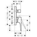 Bateria Wannowa Podtynkowa Metropol 32545000 Hansgrohe